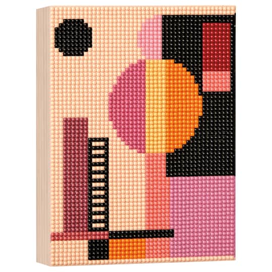 5" x 7" Bright Geometric Wood Plank Diamond Art Kit by Make Market®